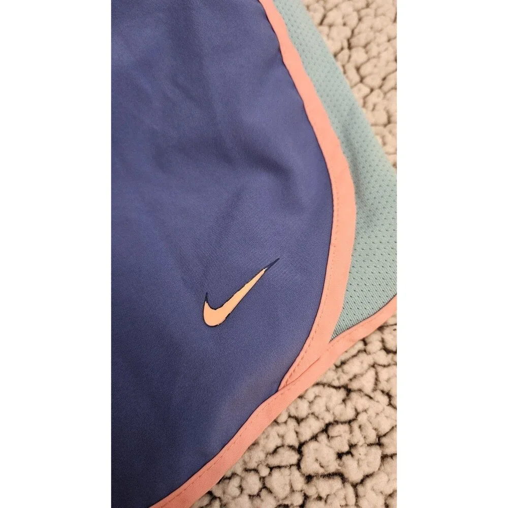 Nike Girls XL Blue Pink Dri-FIT Tempo Running Athletic Shorts Mesh Trim Built-In